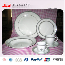 Simple Design Custom Logo Porcelain Tableware Plate for Home Use